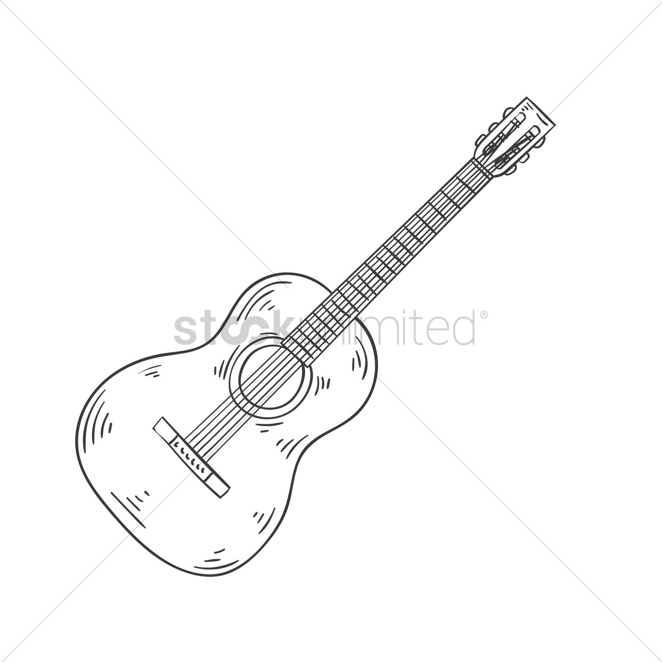 1300x1300 Acoustic Guitar Vector Image