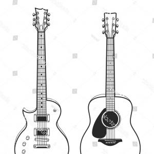 300x300 Photostock Vector Isolated Silhouette Of An Electric Guitar Vector