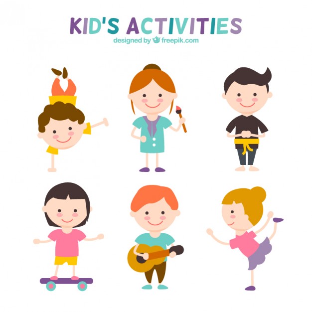 626x626 Kids Activities Set Vector Free Download