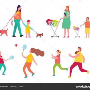 300x300 Kids Doing Different Activities Vector Lazttweet