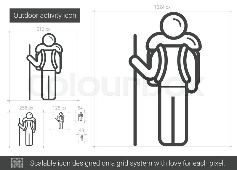 800x576 Outdoor Activity Vector Line Icon Isolated On White Background