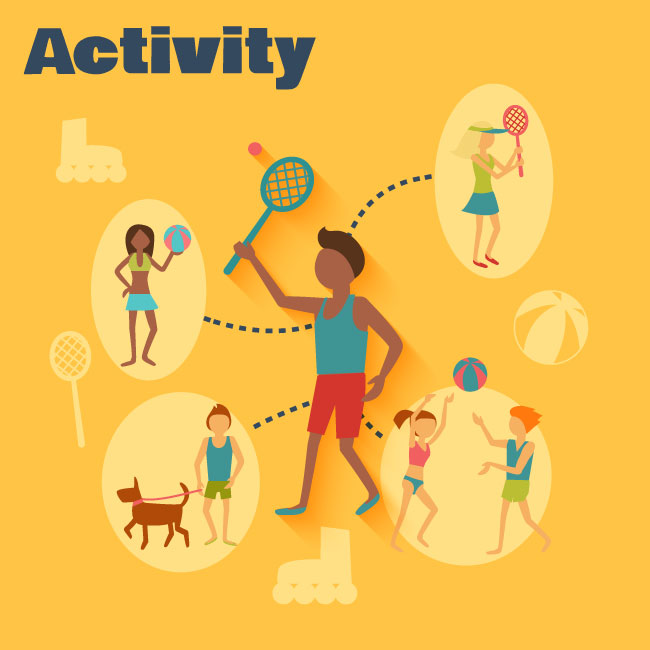 650x650 Vacation People Activity Vector Image