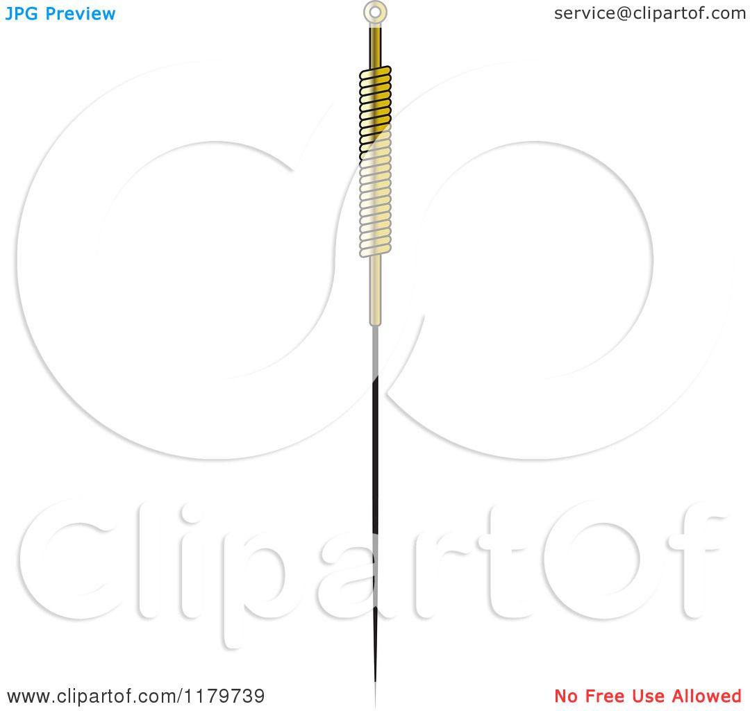 1080x1024 Clipart Of A Gold Acupuncture Needle