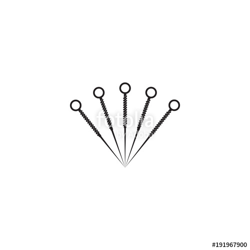 500x500 Acupuncture Needles Vector Icon Stock Image And Royalty Free