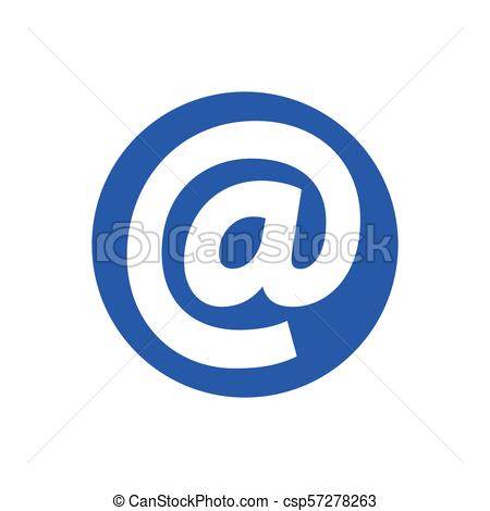 450x470 Email Address Icon, Isolated On White Background.