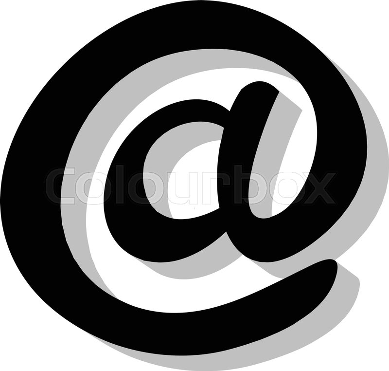 800x762 Email Address At Sign Stock Vector Colourbox