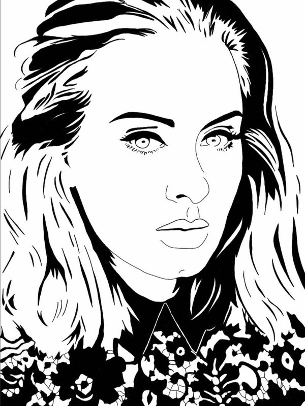 600x800 Adele Drawing By Orkespip