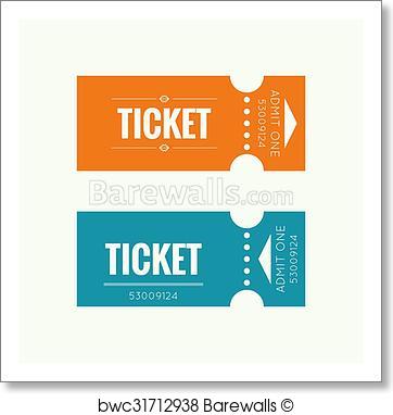 362x382 Art Print Of Entry Ticket Vector Barewalls Posters Amp Prints