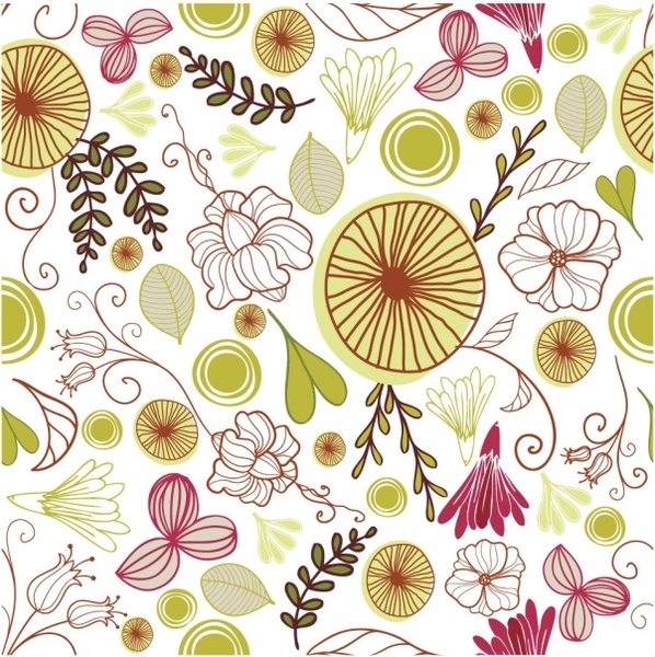 598x600 Flower Motif Vector Free Download Floral Pattern Free Vector In