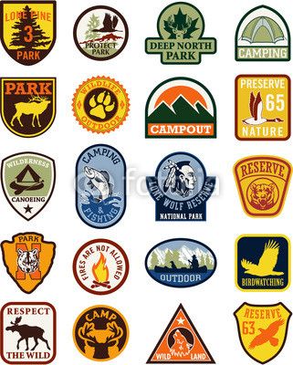 321x400 Vector Outdoor Adventure Vector Patches Logo Design