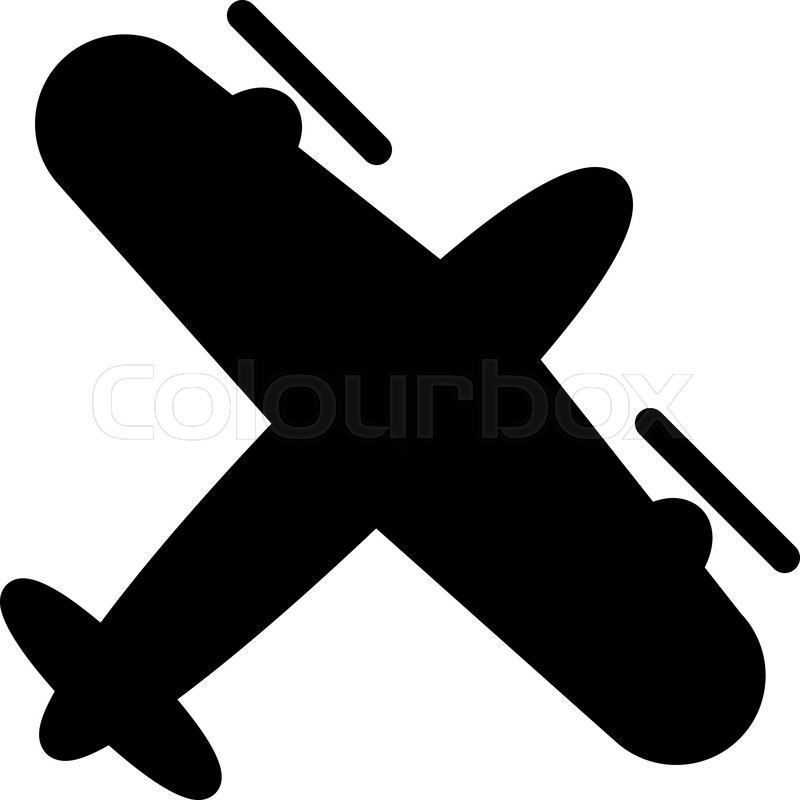800x800 Screw Aeroplane Vector Icon. Style Is Flat Symbol, Black Color