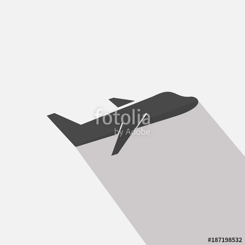 500x500 Aeroplane Vector Icon Flying For Transportation Gray With Flat