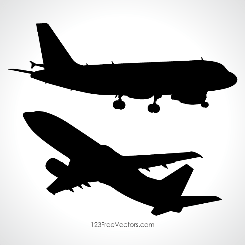 800x800 Aeroplane Vector Silhouette 123freevectors