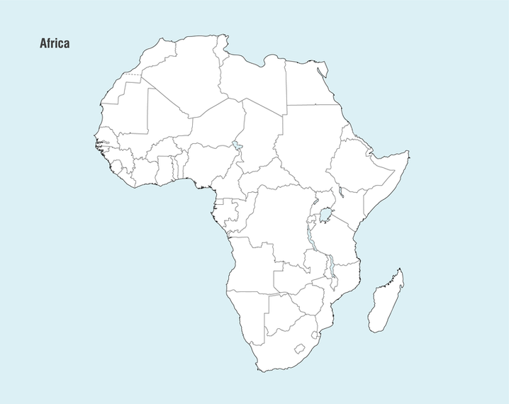 718x570 African Map Vector