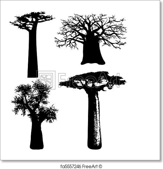 561x581 Free Art Print Of Trees Of Africa