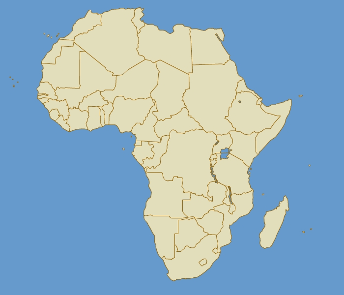 700x600 Vector Map Of Africa Countries