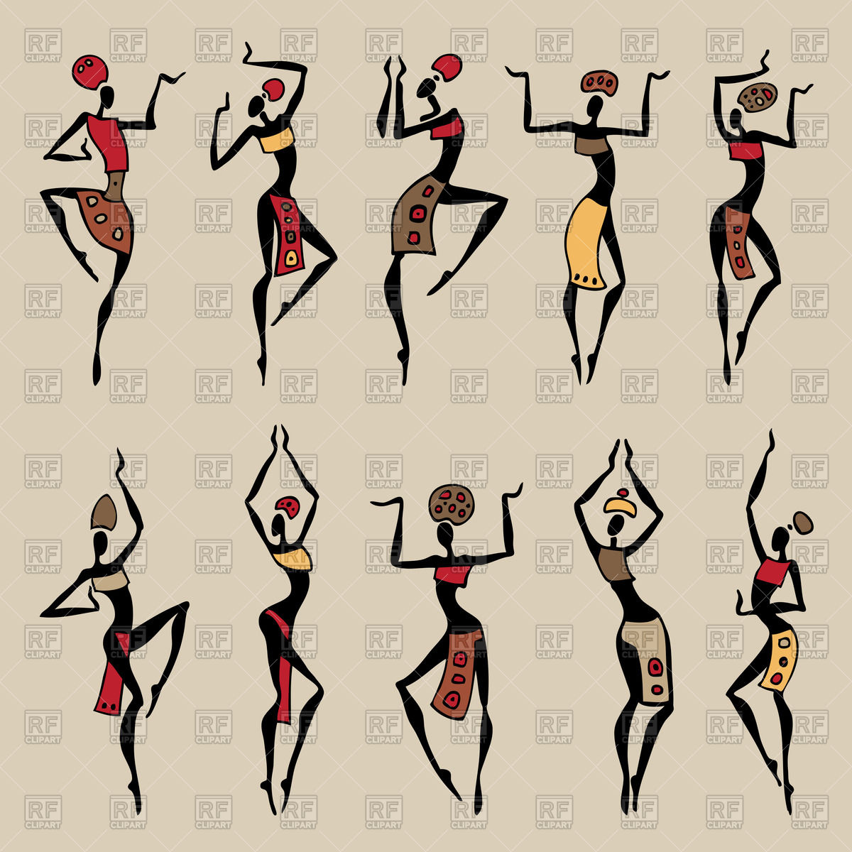 1200x1200 Dancing African Woman In Ethnic Style Vector Image Vector