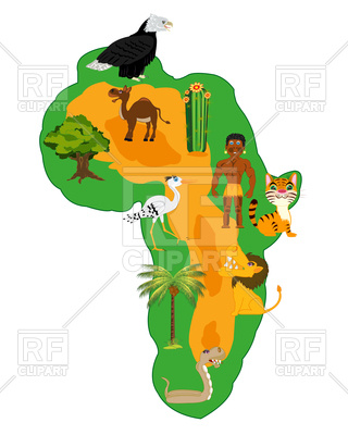 320x400 Living Nature And Plants Of The Continent Africa Vector Image