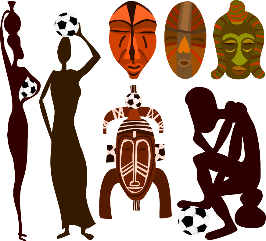 872x791 Pattern Vector Of African Football Free Vector 4vector