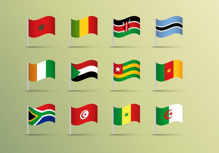 700x490 Africa Flags Vector