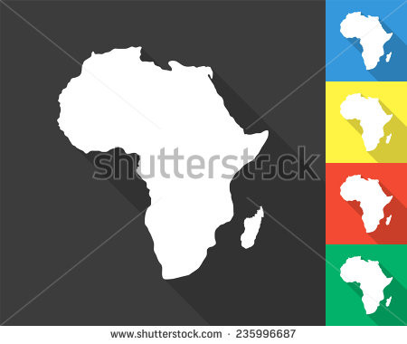 450x380 Africa Map Outline Vector