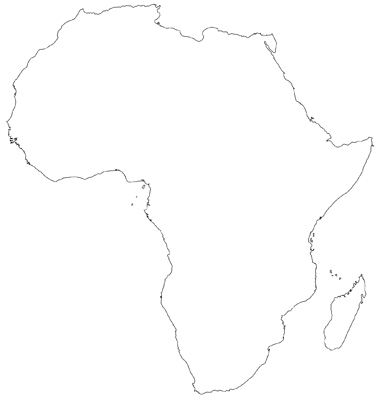 380x400 Africa Map Vector