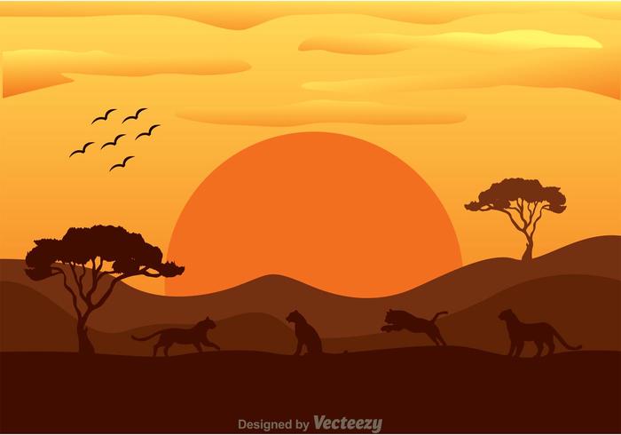 700x490 Vector Tiger In Africa