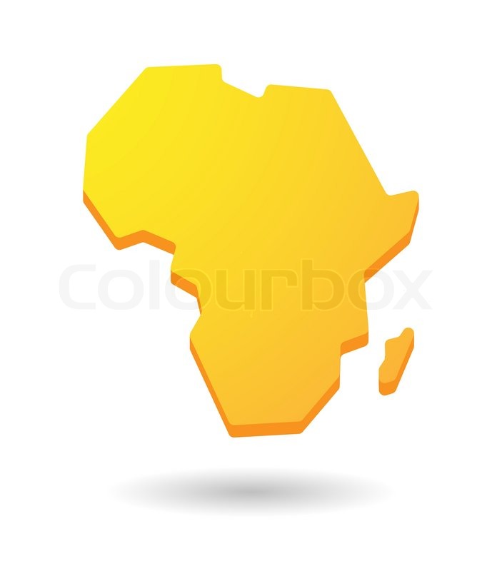 703x800 Yellow Isolated Africa Continent Map Icon Stock Vector Colourbox