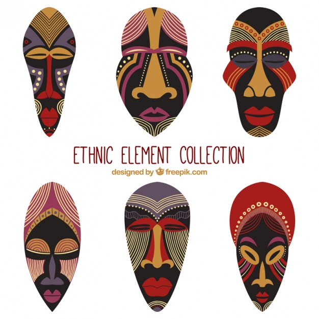 626x626 African Masks Set In Ethnic Style Vector Free Download