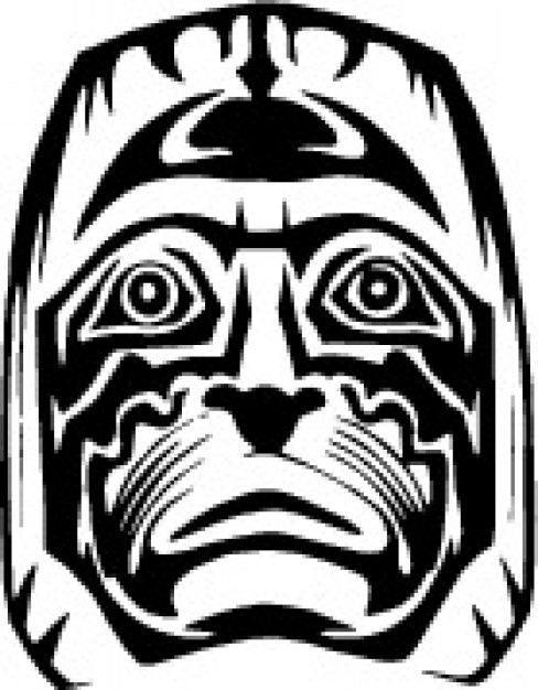 488x626 Frontal Tribal African Mask Vector Free Download