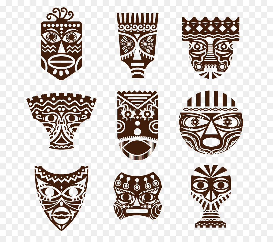 900x800 Traditional African Masks Drawing