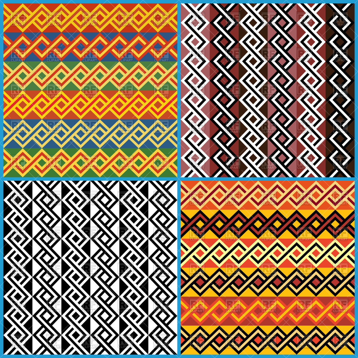 1200x1200 Seamless African Ethnic Patterns Vector Image Vector Artwork Of