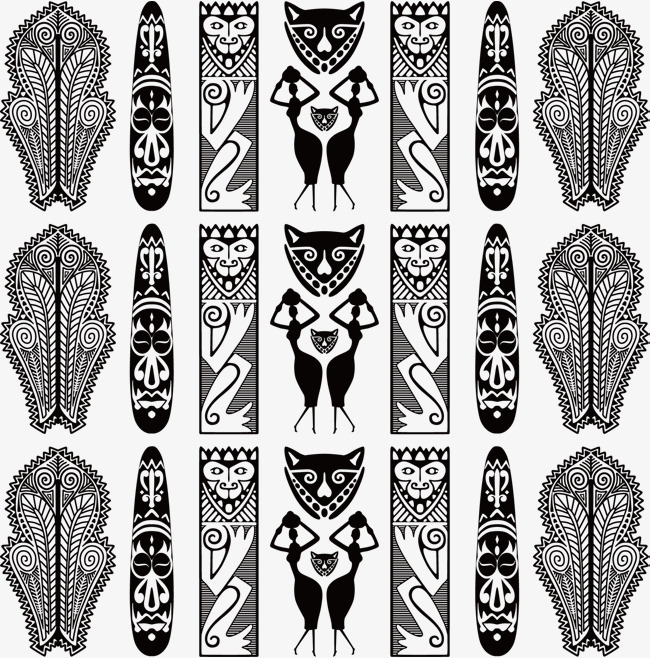 650x658 Vector African National Pattern Totem, Pattern Vector, Vector