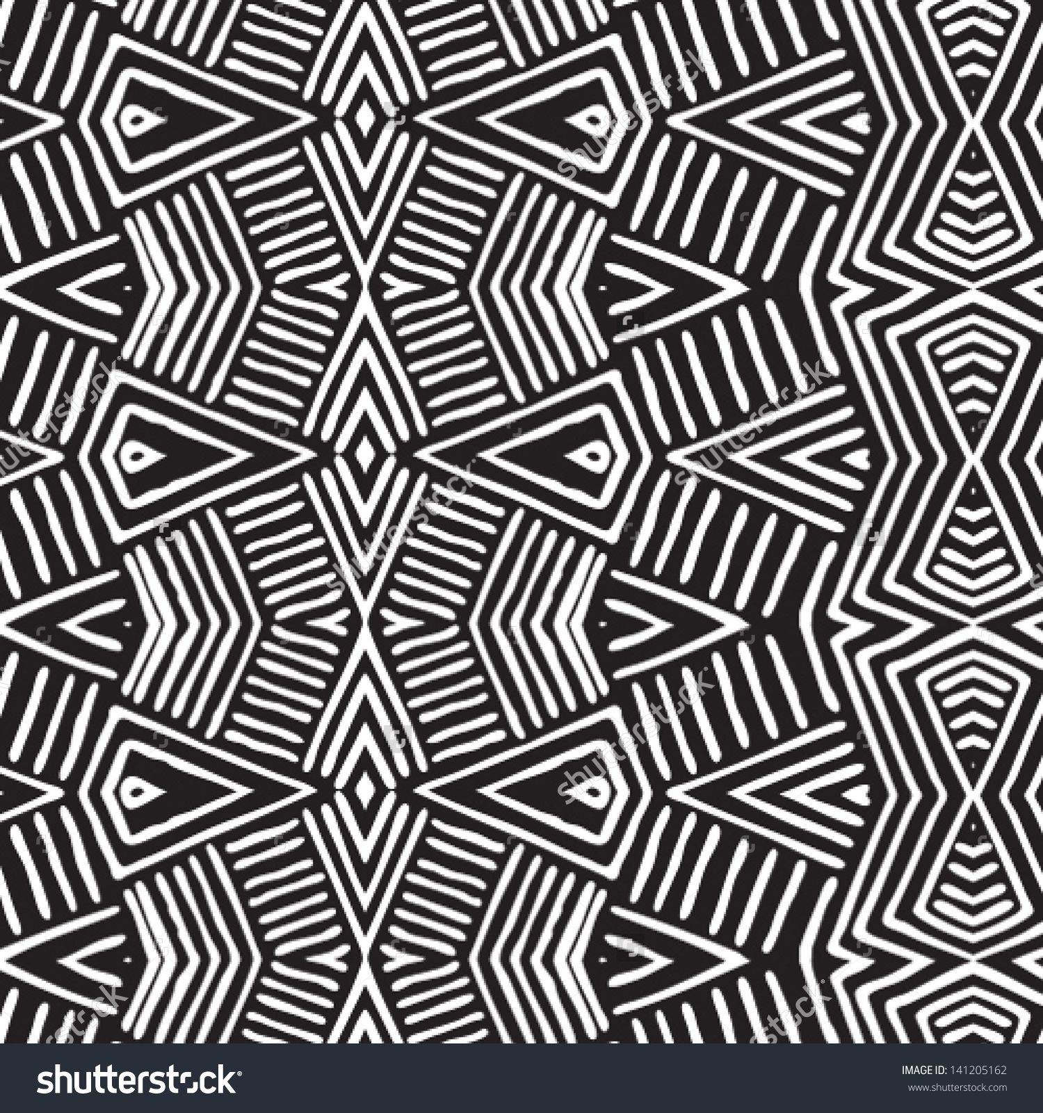 1500x1600 Vector African Pattern (Seamlessly Tiling). Seamless Pattern Can