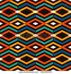 236x246 African Style Seamless Surface Pattern With Abstract Figures