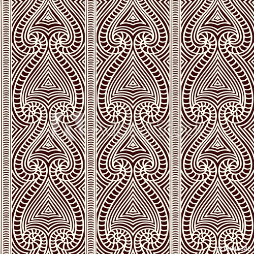 500x500 Maori Tribal Pattern Vector Seamless. African Fabric Print