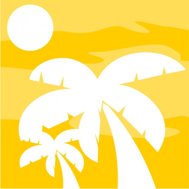 626x626 African Tree Silhouette On Yellow Background Vector Free Download