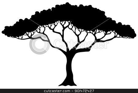 450x305 Tropical Tree Silhouette Stock Vector