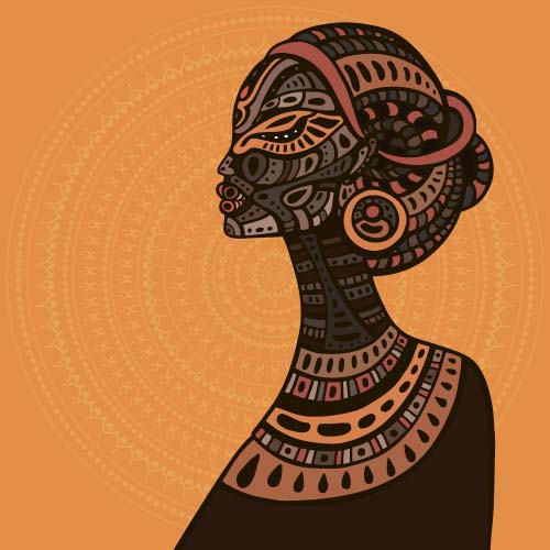 500x500 African Woman Design Vectors 08 Free Download