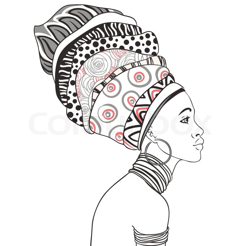 800x800 Portrait Of Beautiful African Woman With Earring (Profile View