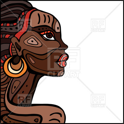 400x400 Profile Of African Woman Vector Image Vector Artwork Of People
