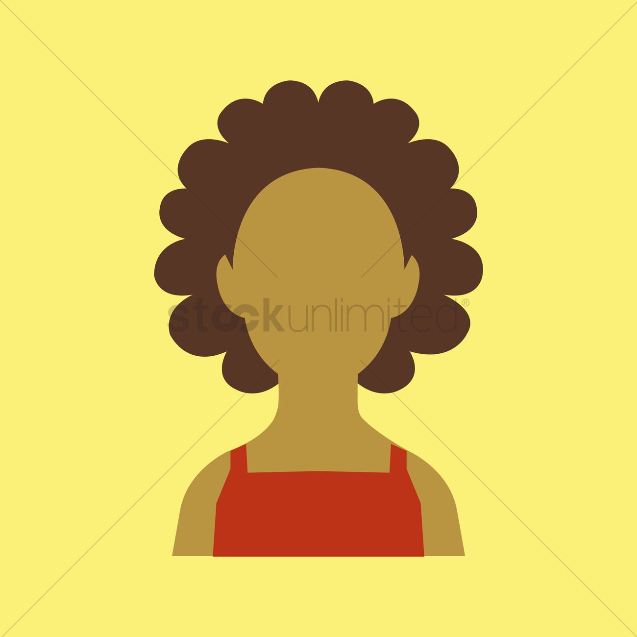 1300x1300 African Woman Vector Image