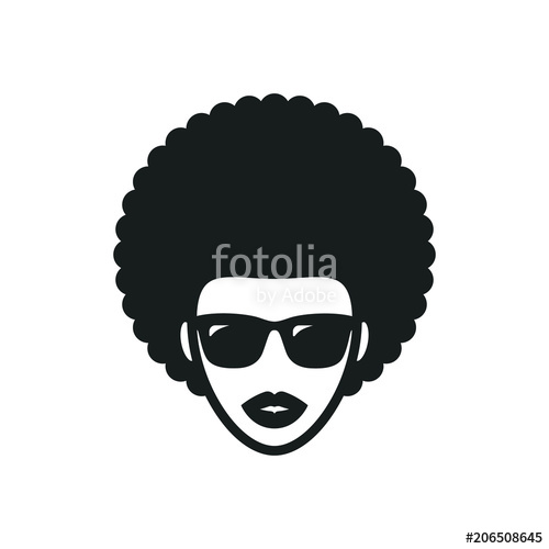 500x500 Funky Woman In Sunglasses With Afro Hair Stock Image And Royalty