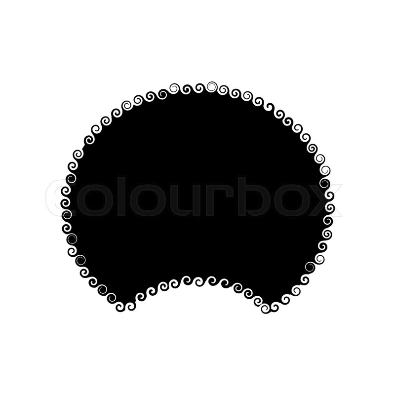 800x800 Afro Hair Isolated. Traditional African American Hairstyle On