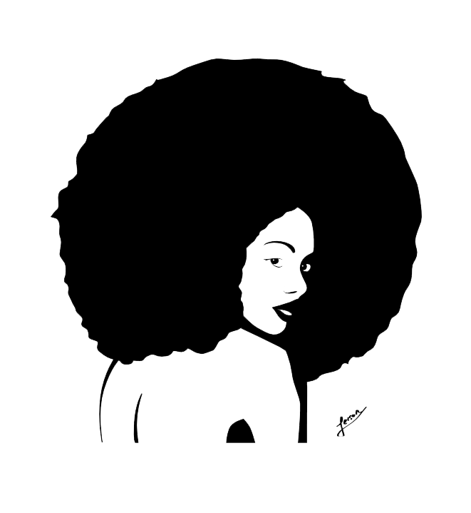 661x719 Afro Vector
