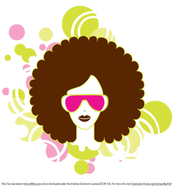 580x631 Free Afro Woman Vector