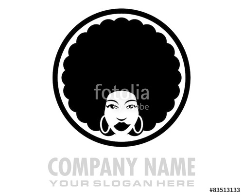 500x400 Afro Girl Logo Image Vector Stock Image And Royalty Free Vector