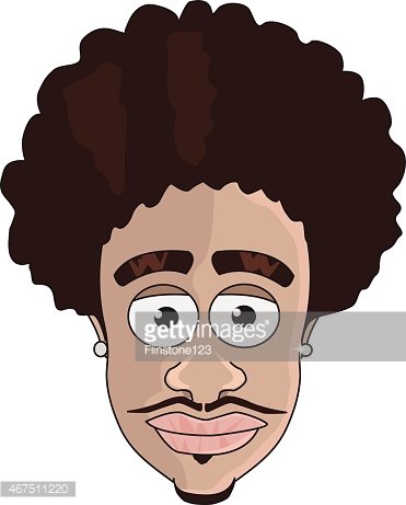371x461 Afro Man Cartoon Vector Premium Clipart