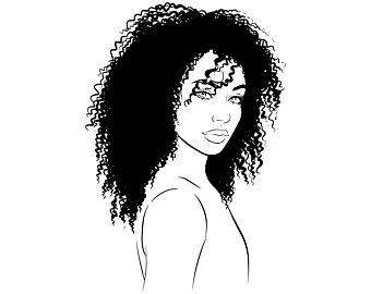 340x270 Afro Woman Svg Black Woman Svg Afro Afro Lady Afro Etsy