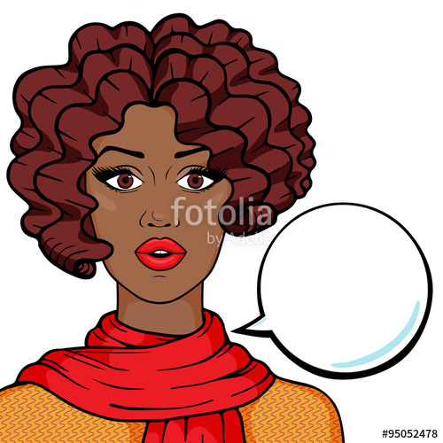 500x500 Young African American Woman Thinking With Speech Bubble For Your
